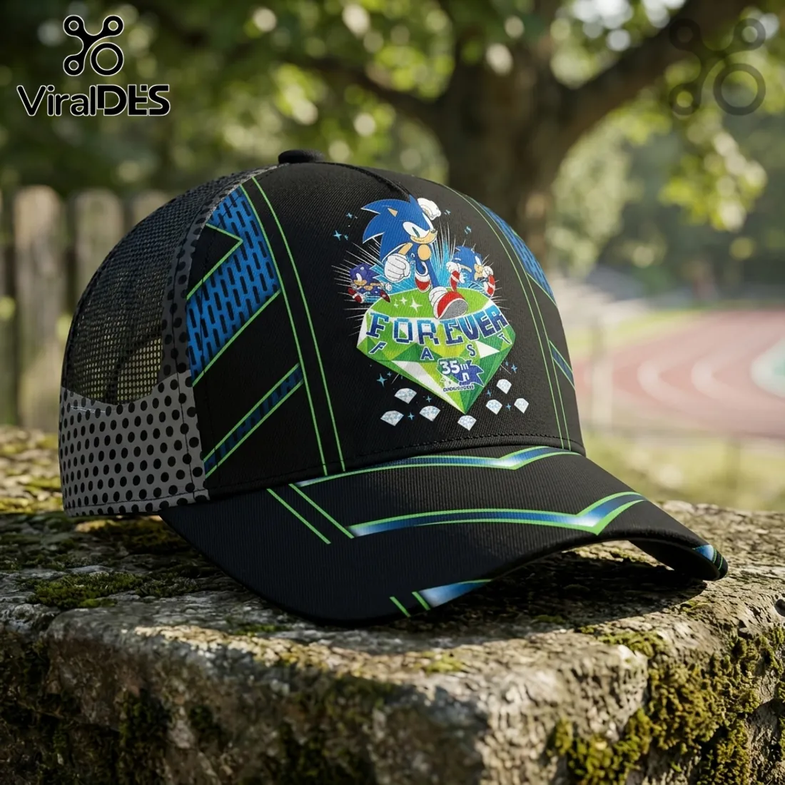 Sonic the Hedgehog 35th Anniversary Black Baseball Cap Sonic the Hedgehog 35th Anniversary Black Baseball Cap
