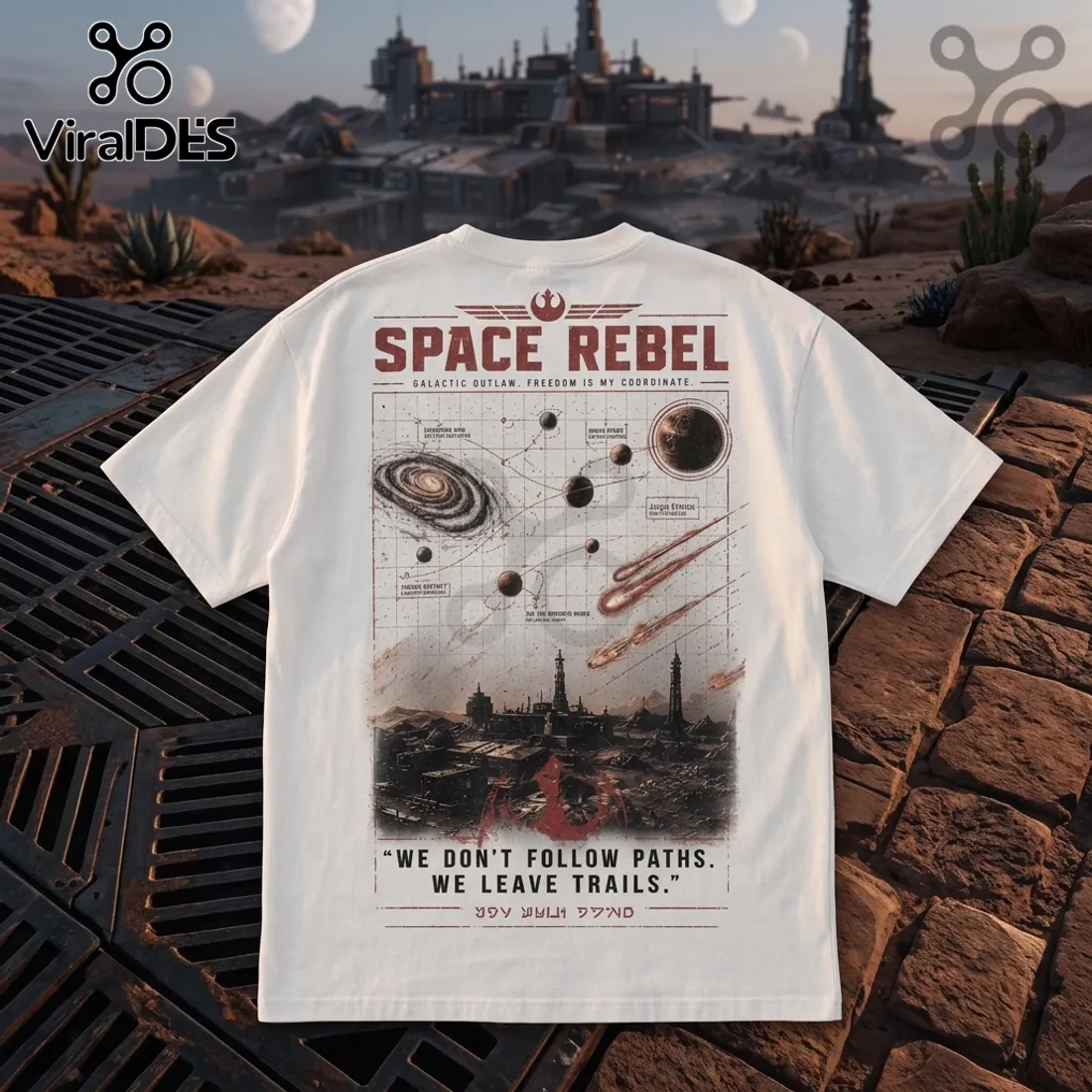 Space Rebel Galactic Vintage Oversized T-Shirt Space Rebel Galactic Vintage Oversized T-Shirt