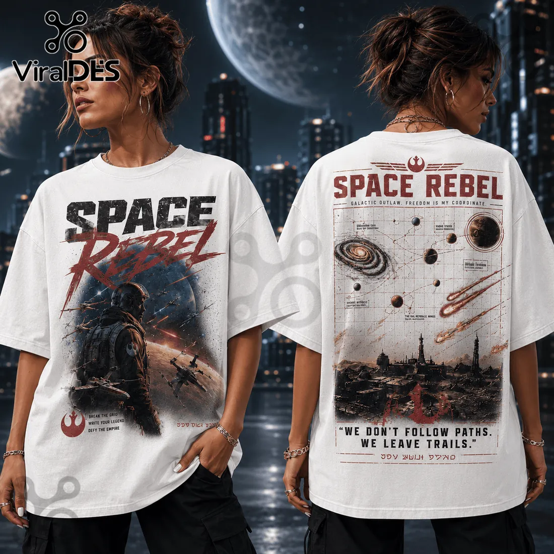 Space Rebel Galactic Vintage Oversized T-Shirt Space Rebel Galactic Vintage Oversized T-Shirt