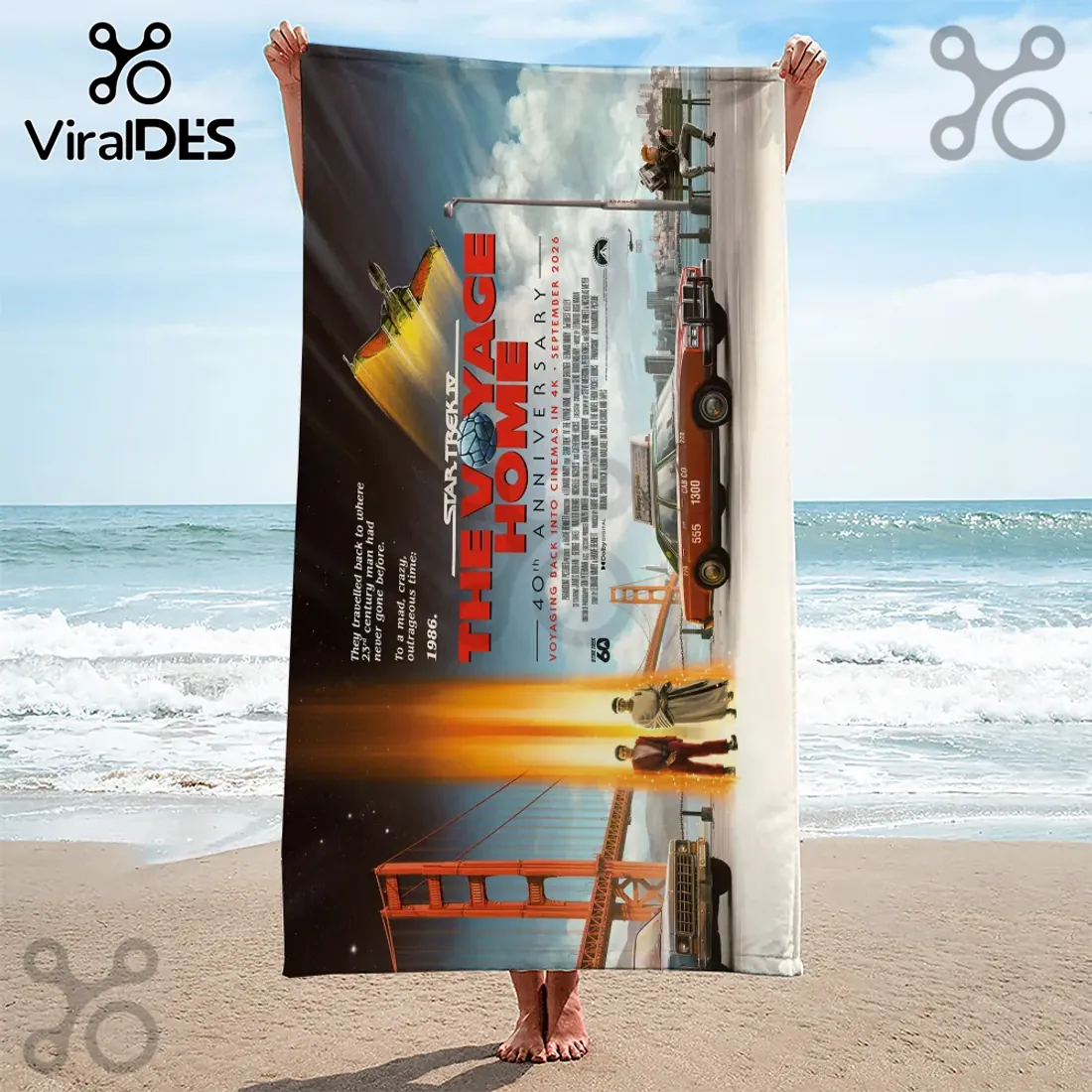 Star Trek The Voyage Home 40th Anniversary Beach Towel Star Trek The Voyage Home 40th Anniversary Beach Towel
