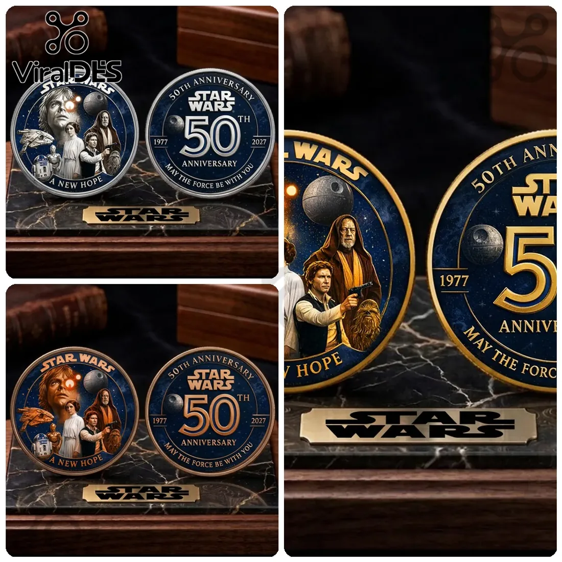 Star Wars 50th Anniversary Commemorative Gold Coin Star Wars 50th Anniversary Commemorative Gold Coin