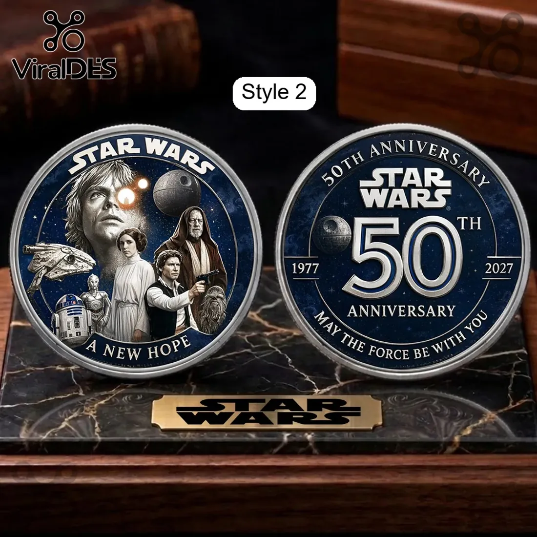 Star Wars 50th Anniversary Commemorative Gold Coin Star Wars 50th Anniversary Commemorative Gold Coin