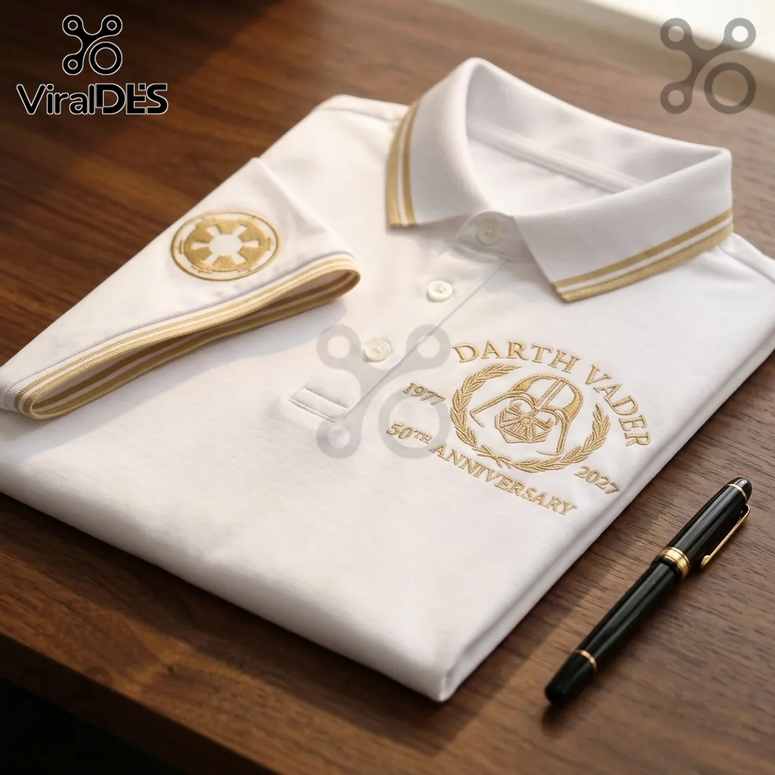 Star Wars Darth Vader 50th Anniversary Embroidered Polo Shirt Star Wars Darth Vader 50th Anniversary Embroidered Polo Shirt