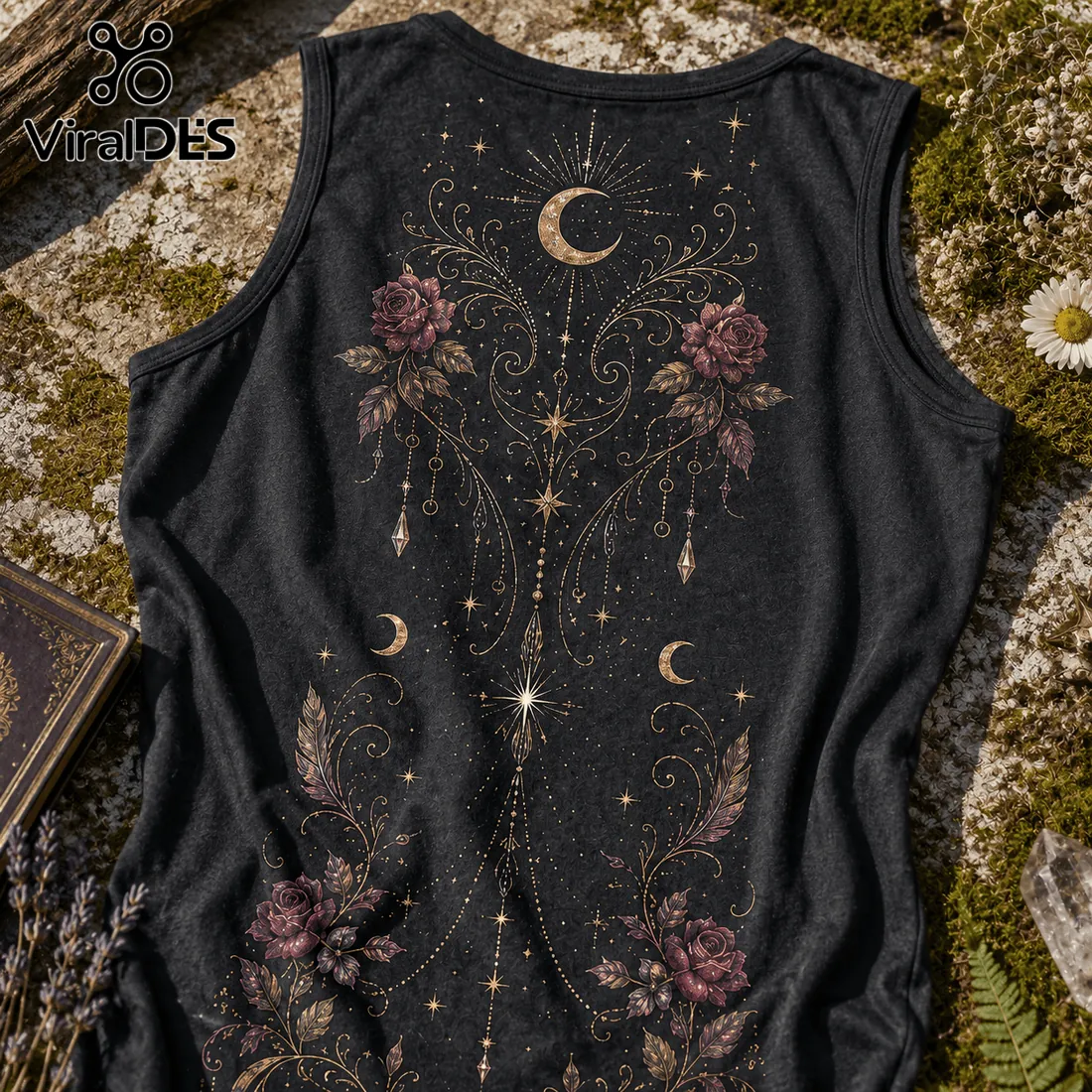 Stevie Nicks Vintage Celestial Floral Sleeveless Dress Stevie Nicks Vintage Celestial Floral Sleeveless Dress