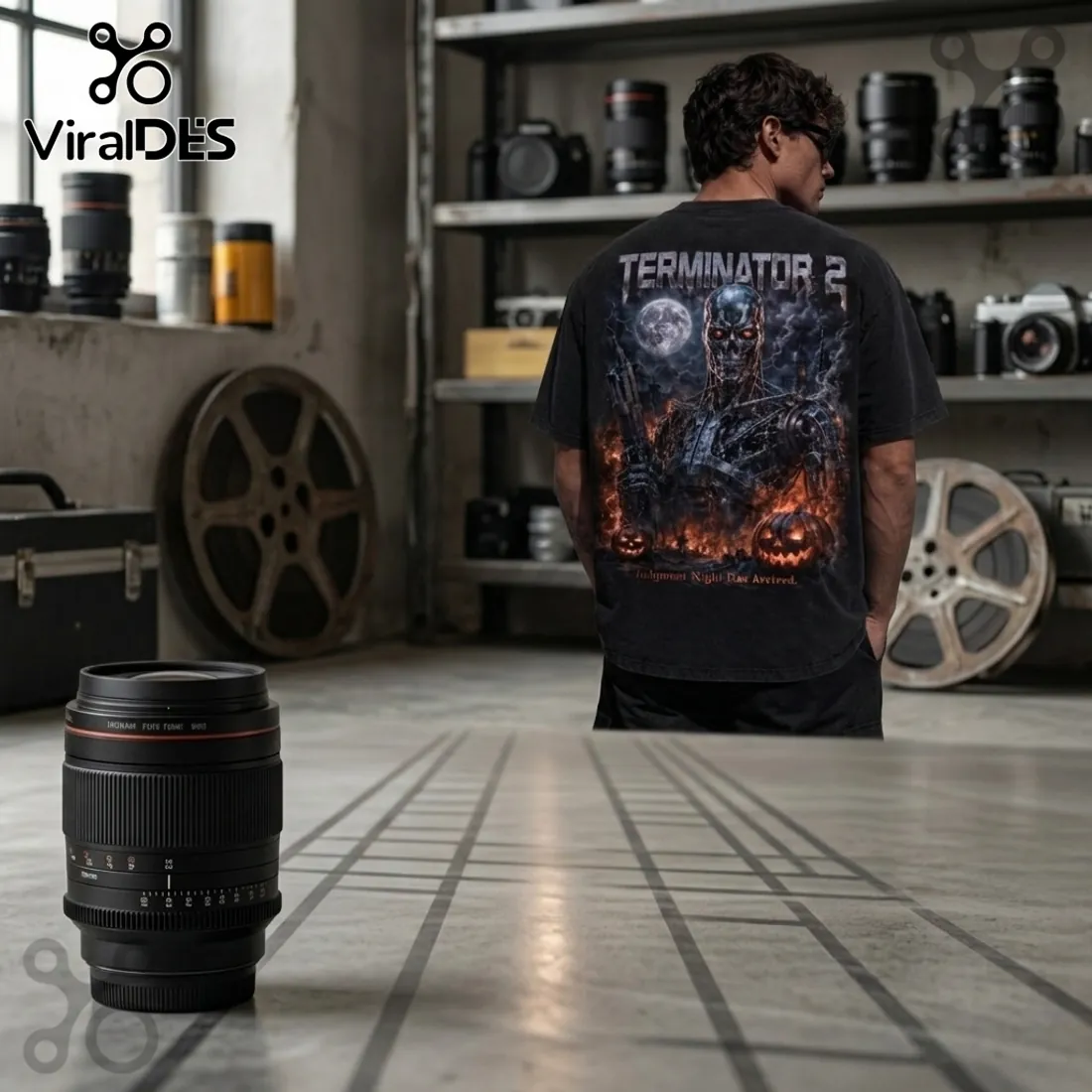 Terminator 2 No Fate Halloween Black Crewneck T-Shirt Terminator 2 No Fate Halloween Black Crewneck T-Shirt