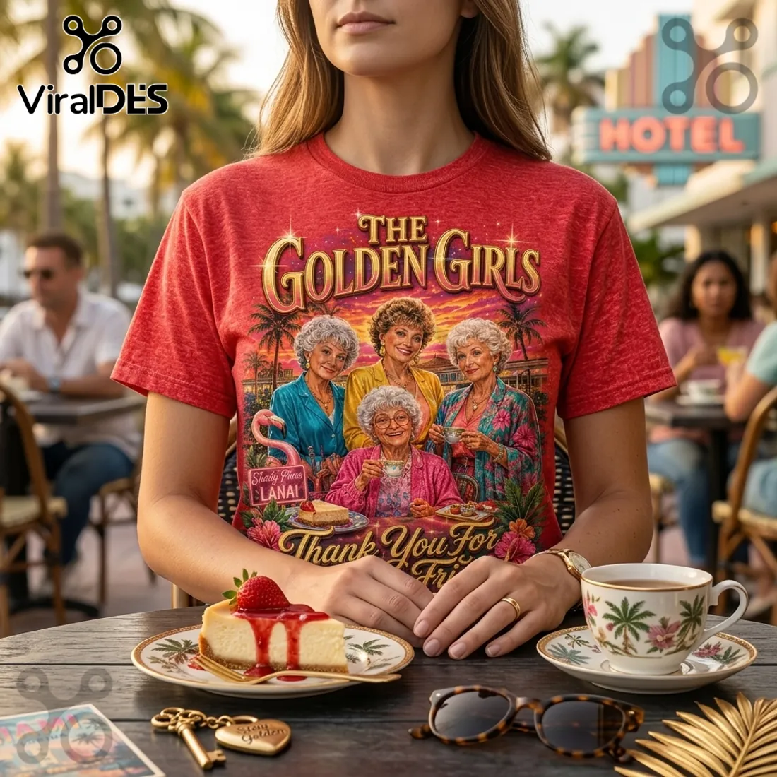 The Golden Girls Vintage Red Tie Dye T-Shirt The Golden Girls Vintage Red Tie Dye T-Shirt