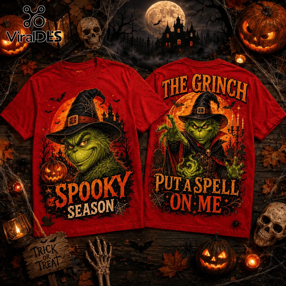 The Grinch Witch Hat Red Halloween T-Shirt The Grinch Witch Hat Red Halloween T-Shirt