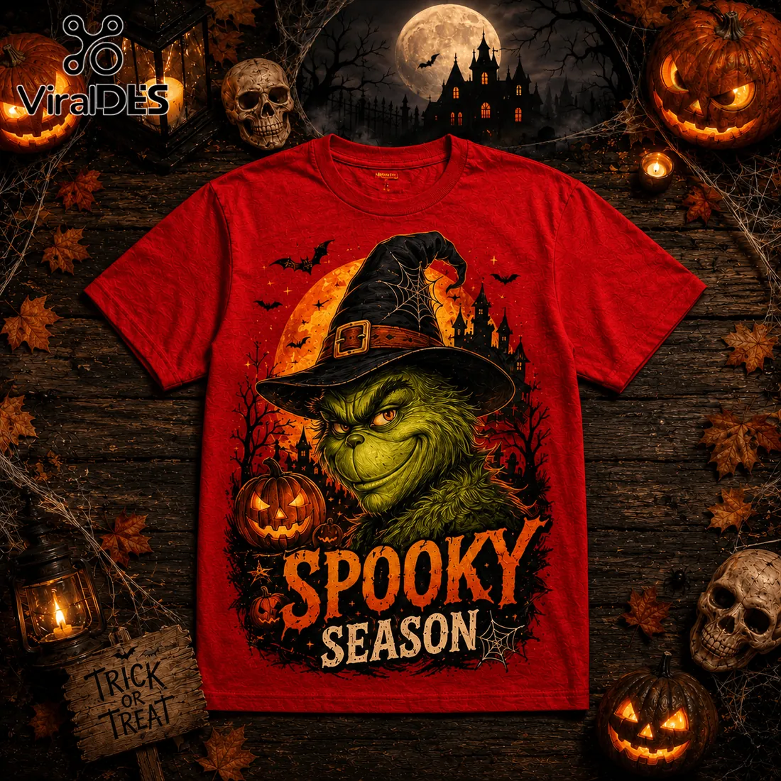The Grinch Witch Hat Red Halloween T-Shirt The Grinch Witch Hat Red Halloween T-Shirt