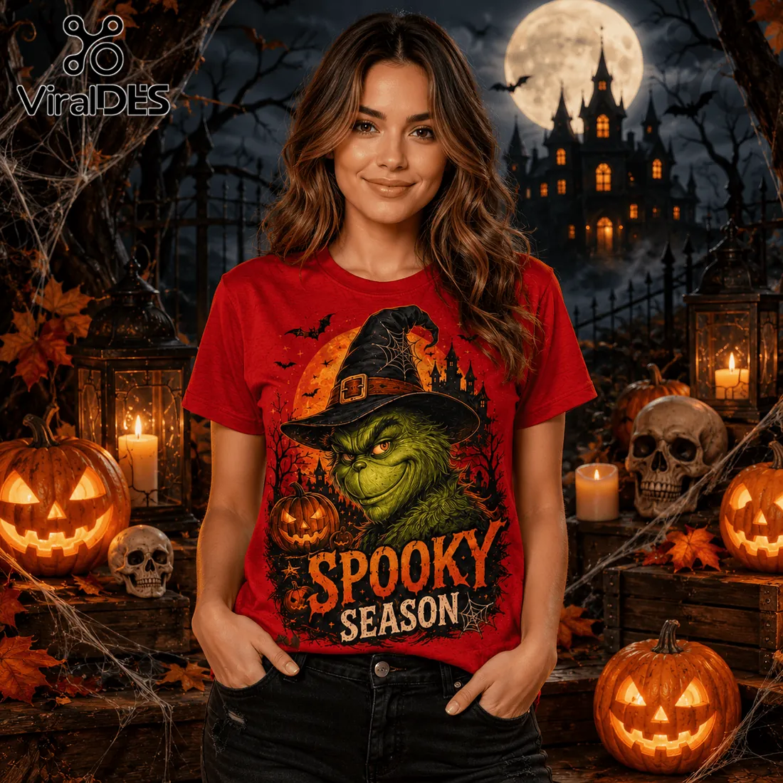 The Grinch Witch Hat Red Halloween T-Shirt The Grinch Witch Hat Red Halloween T-Shirt