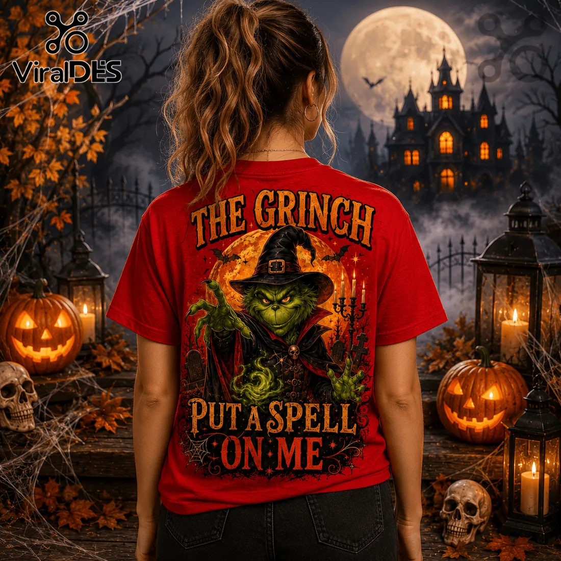 The Grinch Witch Hat Red Halloween T-Shirt The Grinch Witch Hat Red Halloween T-Shirt