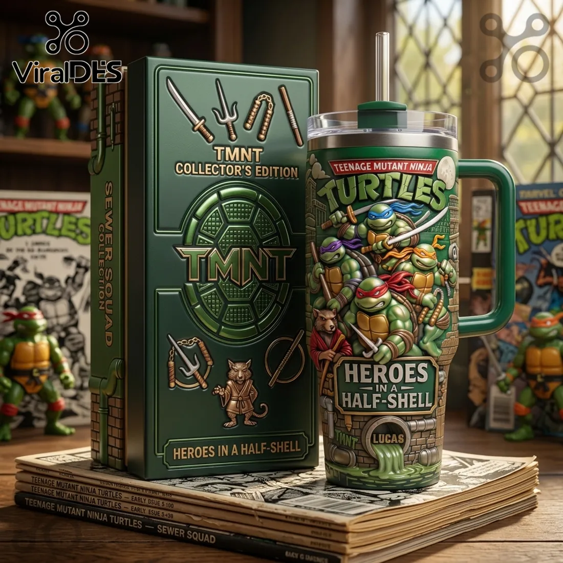 TMNT Sculpted 3D Embossed Stainless Steel Tumbler TMNT Sculpted 3D Embossed Stainless Steel Tumbler