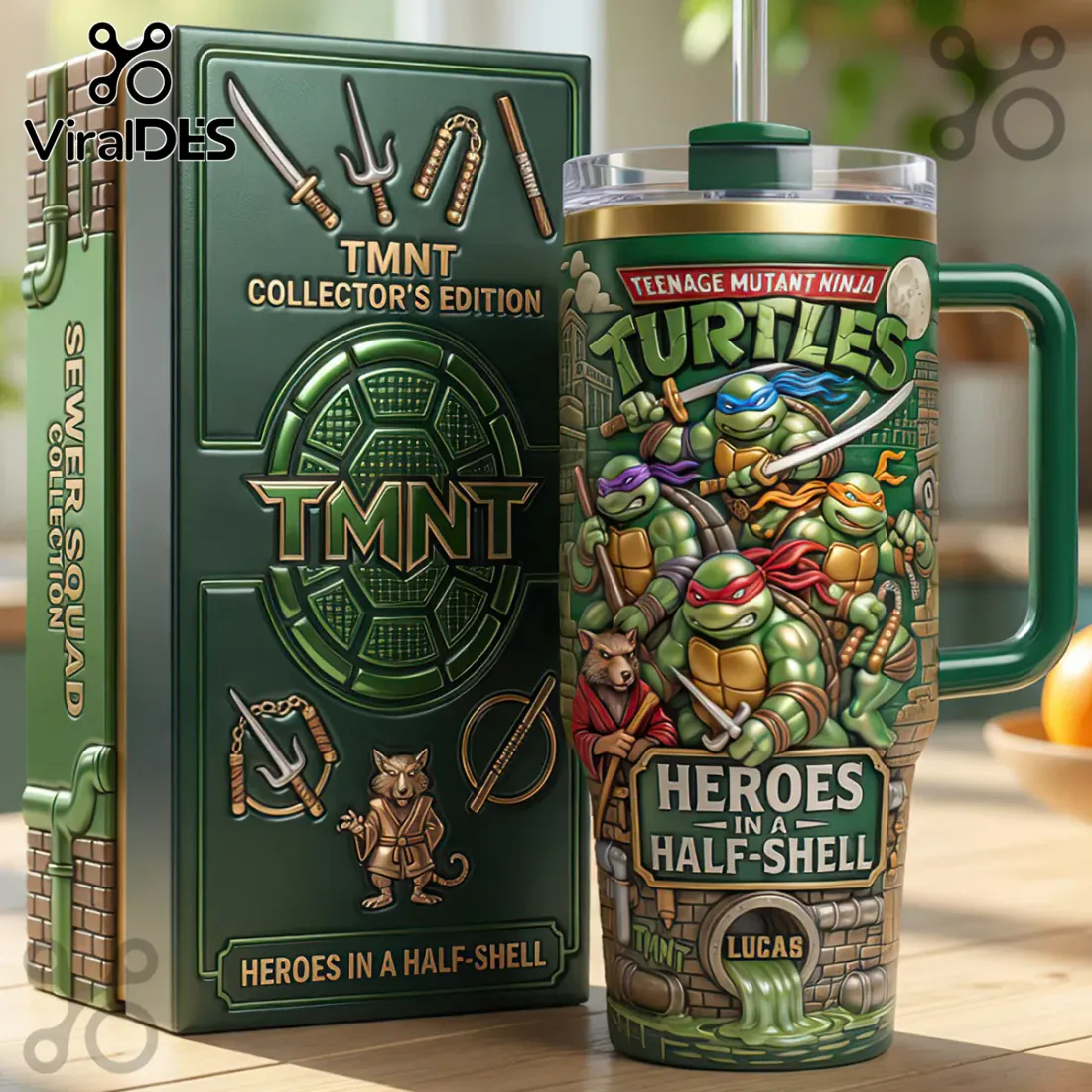 TMNT Sculpted 3D Embossed Stainless Steel Tumbler TMNT Sculpted 3D Embossed Stainless Steel Tumbler