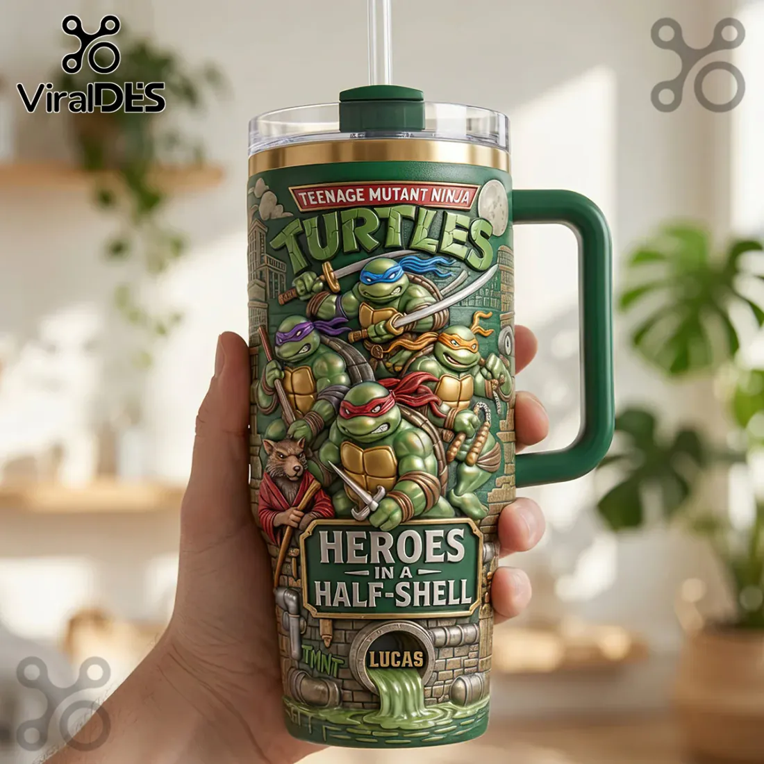 TMNT Sculpted 3D Embossed Stainless Steel Tumbler TMNT Sculpted 3D Embossed Stainless Steel Tumbler