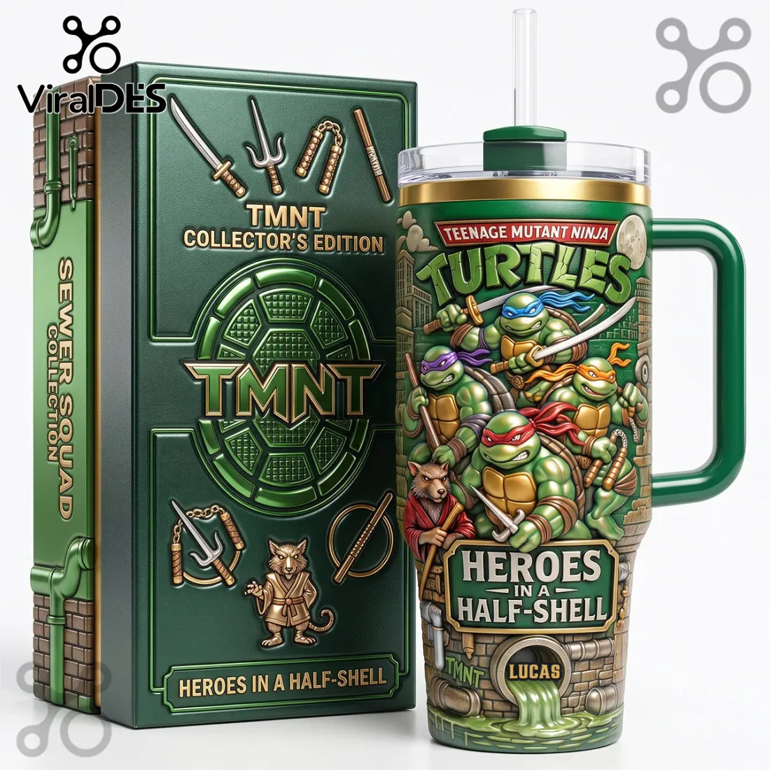 TMNT Sculpted 3D Embossed Stainless Steel Tumbler TMNT Sculpted 3D Embossed Stainless Steel Tumbler