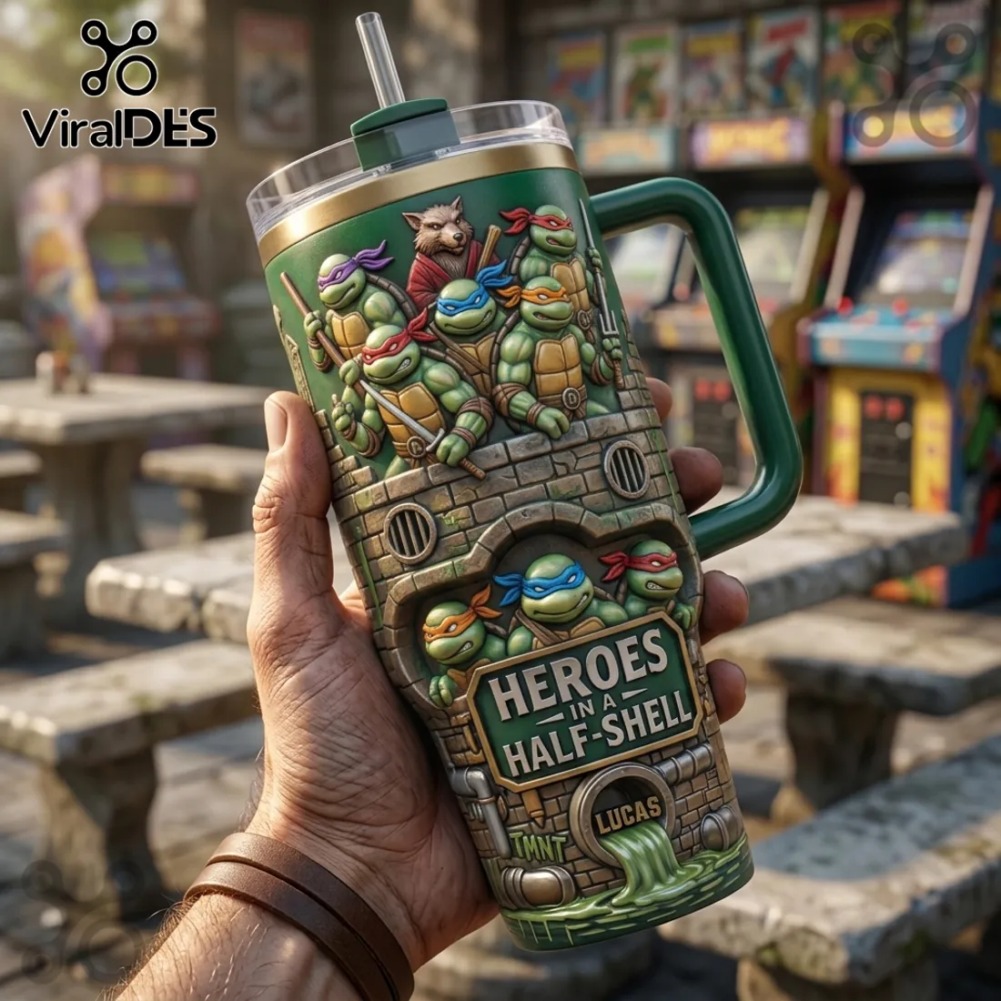 TMNT Sculpted 3D Embossed Stainless Steel Tumbler TMNT Sculpted 3D Embossed Stainless Steel Tumbler