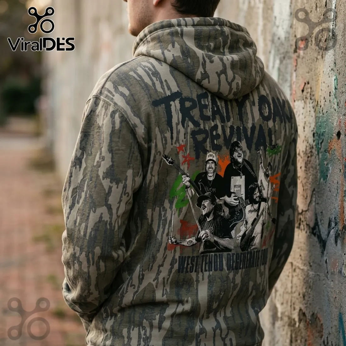 Treaty Oak Revival West Texas Degenerate Tour Camo Hoodie Treaty Oak Revival West Texas Degenerate Tour Camo Hoodie
