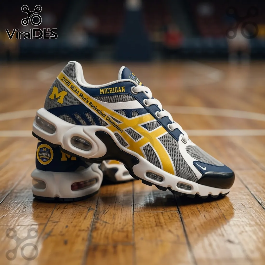 University of Michigan 2026 Basketball Champions Air Max Running Sneakers University of Michigan 2026 Basketball Champions Air Max Running Sneakers