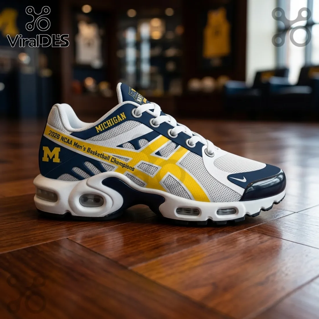 University of Michigan 2026 Basketball Champions Air Max Running Sneakers University of Michigan 2026 Basketball Champions Air Max Running Sneakers