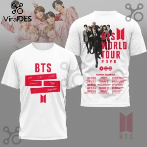BTS 2026 World Tour Logo White T-Shirt 2026