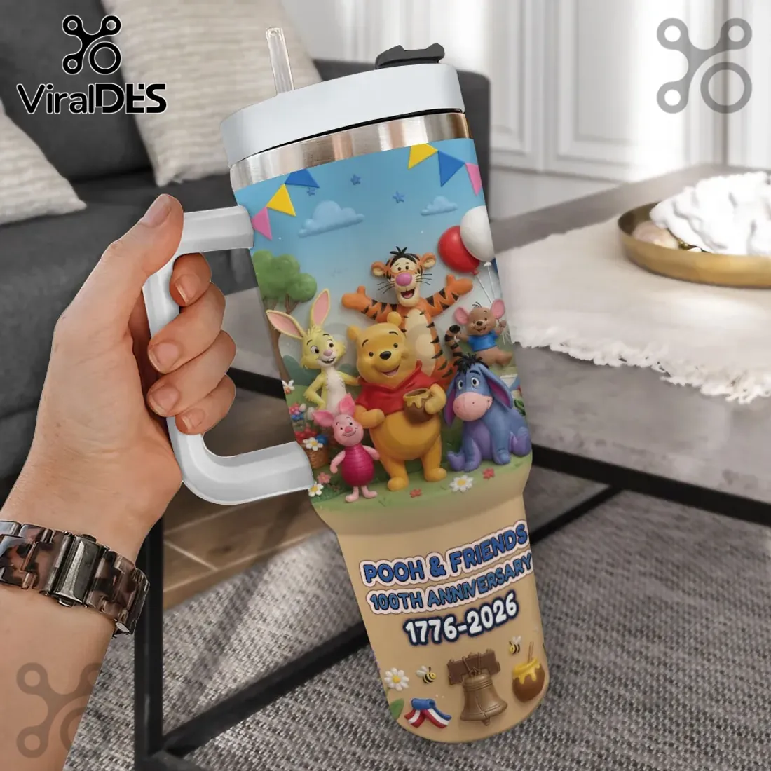 Winnie the Pooh and Friends 100th Anniversary 40oz Tumbler Winnie the Pooh and Friends 100th Anniversary 40oz Tumbler