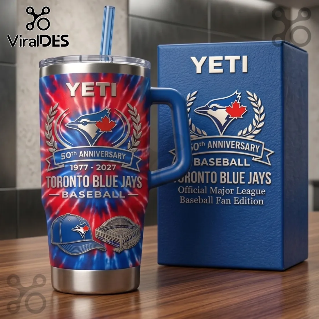 Yeti Toronto Blue Jays 50th Anniversary Tie Dye Stanley Tumbler Yeti Toronto Blue Jays 50th Anniversary Tie Dye Stanley Tumbler