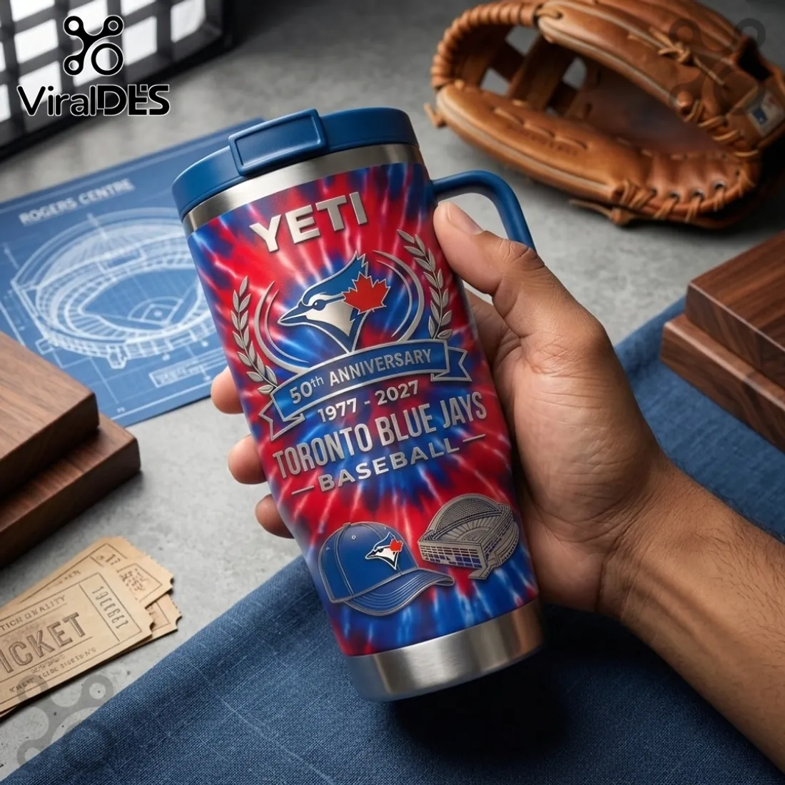 Yeti Toronto Blue Jays 50th Anniversary Tie Dye Stanley Tumbler Yeti Toronto Blue Jays 50th Anniversary Tie Dye Stanley Tumbler
