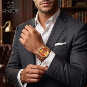 Spain National Football Team Gold Luxury Watch