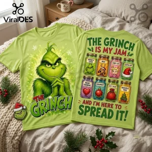 The Grinch Is My Jam Green Christmas T-Shirt 2026