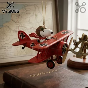 Snoopy Red Baron Flying Ace 2026 Christmas Ornament