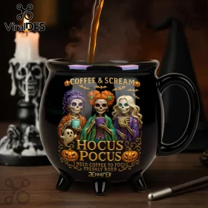 Hocus Pocus Three Sisters Cauldron Ceramic Mug