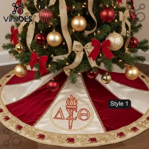 Delta Sigma Theta Decorative Holiday Tree Skirt