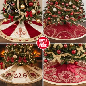 Delta Sigma Theta Decorative Holiday Tree Skirt Delta Sigma Theta Decorative Holiday Tree Skirt