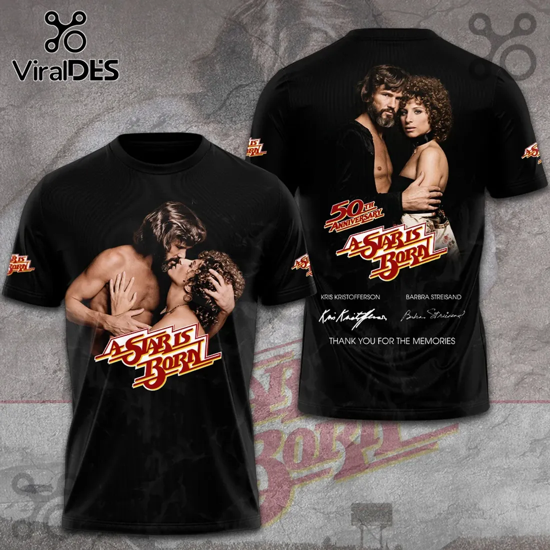 A Star Is Born 1976 50th Anniversary Black Shirt A Star Is Born 1976 50th Anniversary Black Shirt