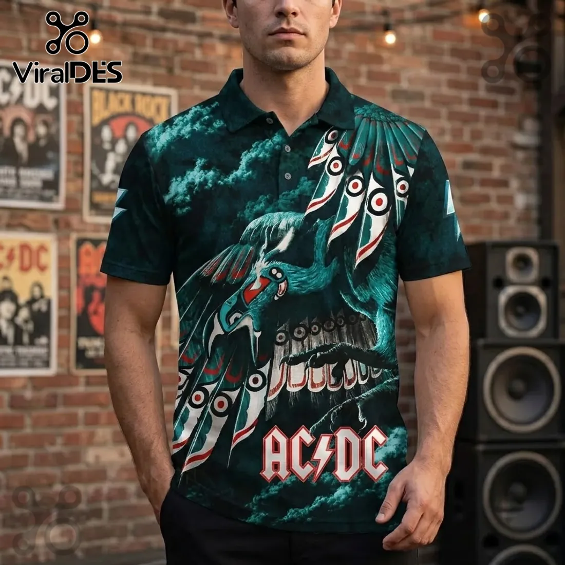 AC/DC Power Up World Tour 2024-2026 Polo Shirt AC/DC Power Up World Tour 2024-2026 Polo Shirt