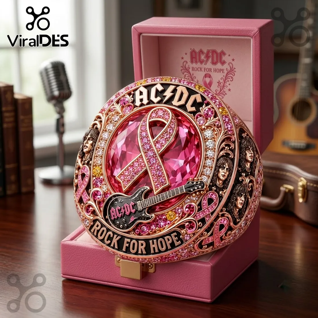 AC/DC Rock For Hope Breast Cancer Awareness Ring AC/DC Rock For Hope Breast Cancer Awareness Ring