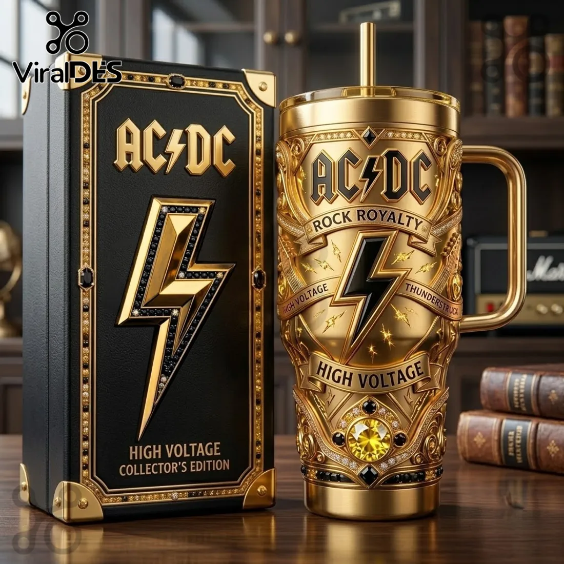 AC/DC Rock Royalty Engraved 40oz Stanley Tumbler AC/DC Rock Royalty Engraved 40oz Stanley Tumbler
