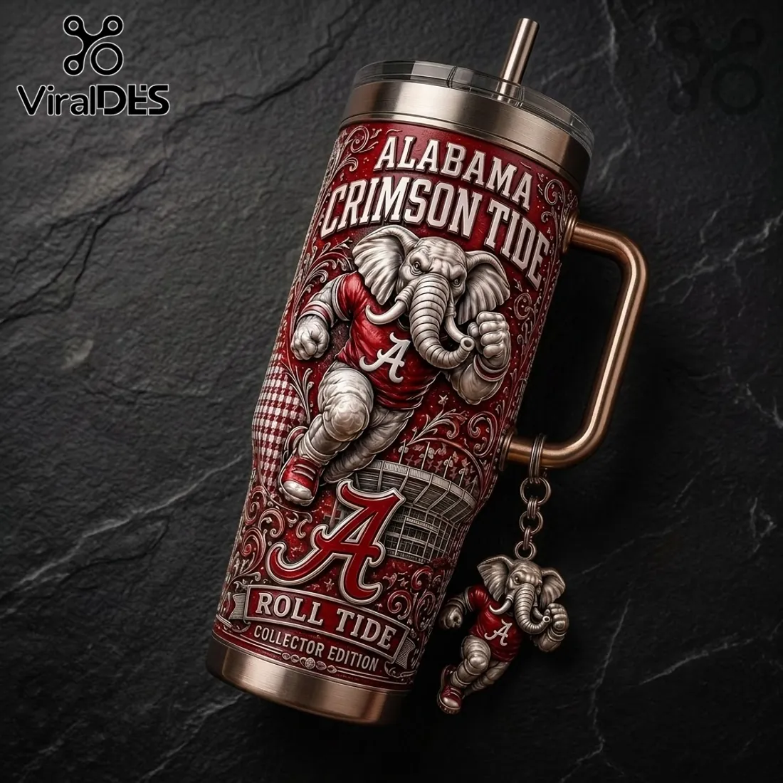 Alabama Crimson Tide NCAA Elephant 40oz Tumbler Alabama Crimson Tide NCAA Elephant 40oz Tumbler