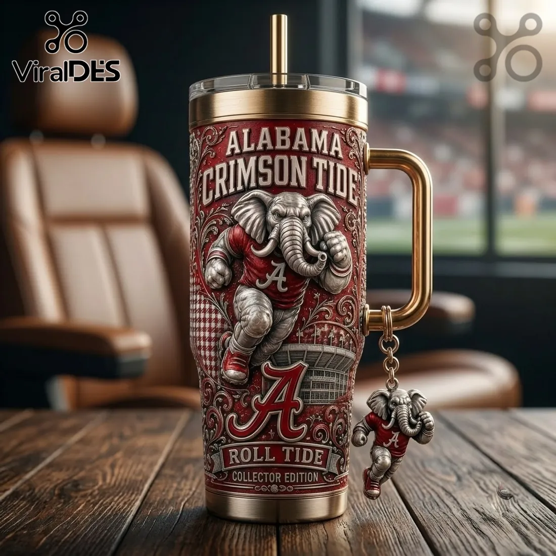 Alabama Crimson Tide NCAA Elephant 40oz Tumbler Alabama Crimson Tide NCAA Elephant 40oz Tumbler