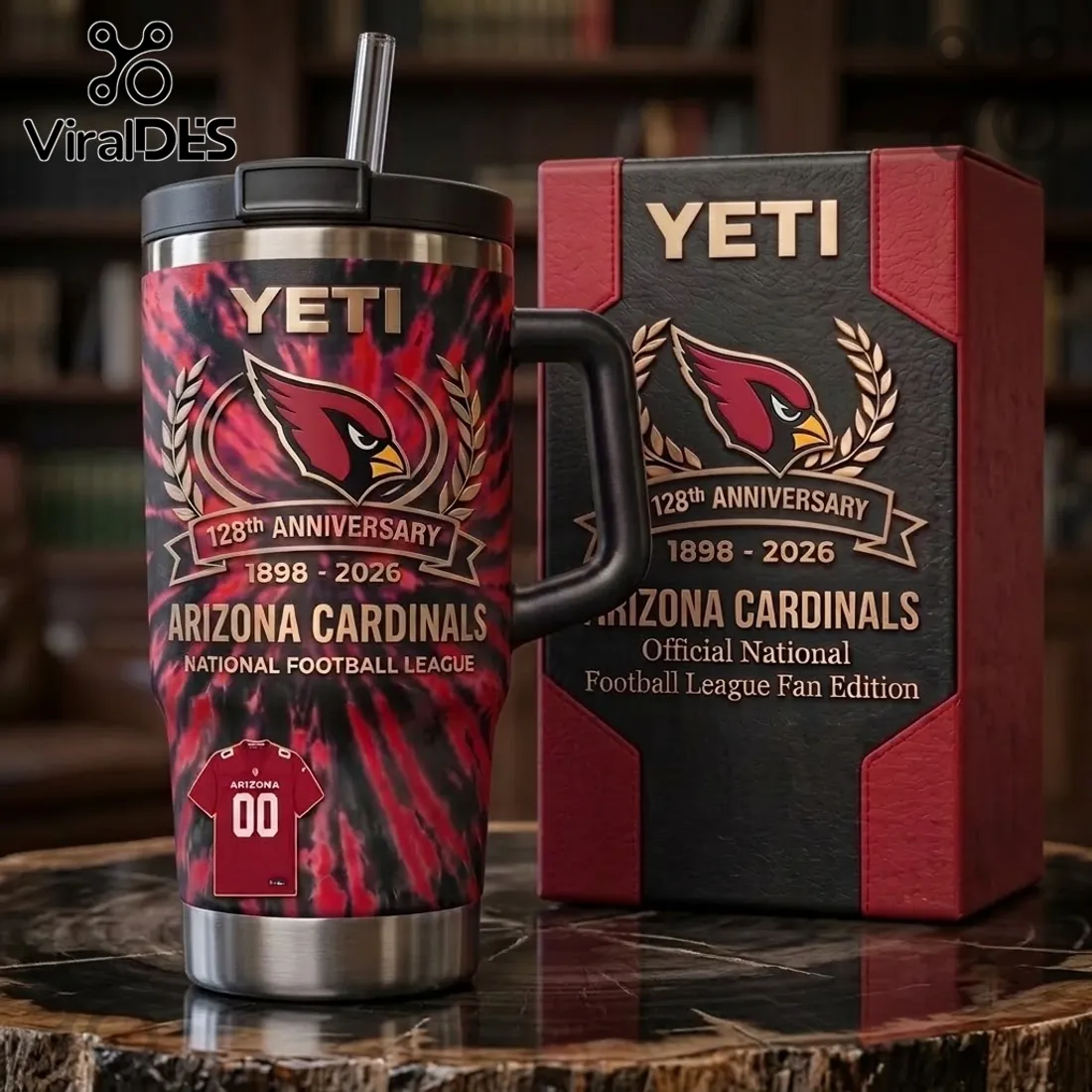 Arizona Cardinals Tie-Dye 40 oz Handle Tumbler Arizona Cardinals Tie-Dye 40 oz Handle Tumbler