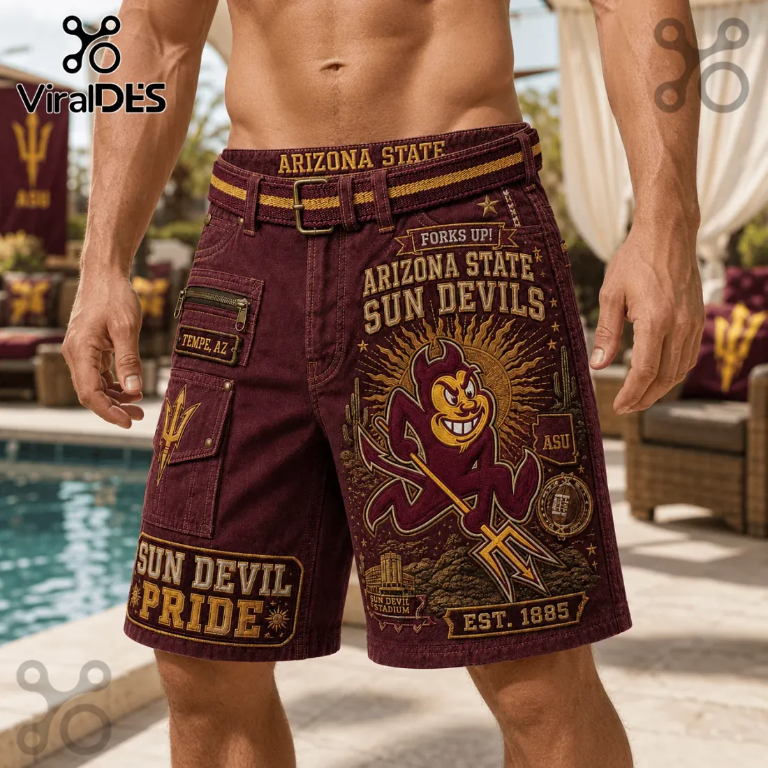 Arizona State Sun Devils Casual Shorts Arizona State Sun Devils Casual Shorts