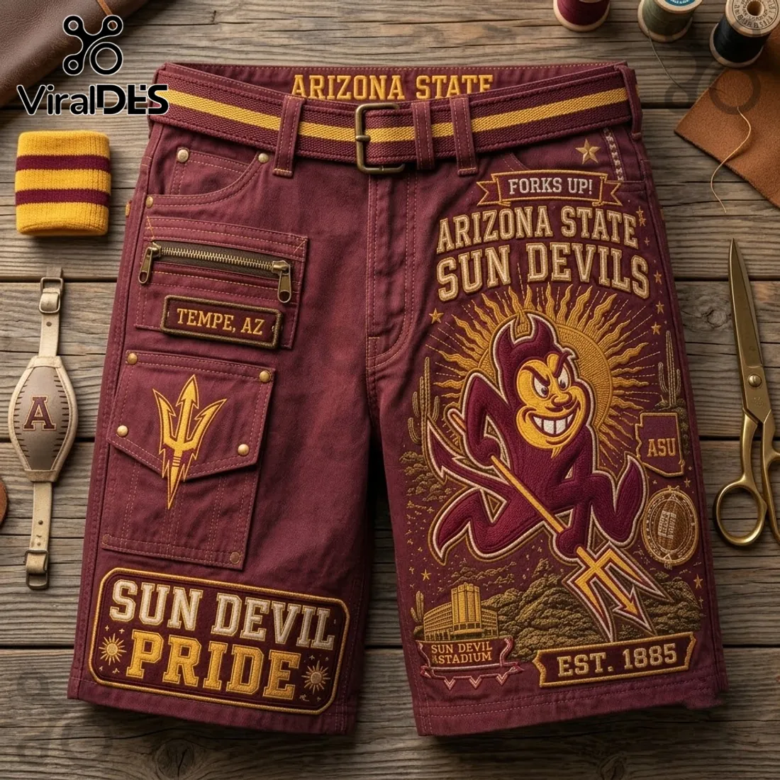 Arizona State Sun Devils Casual Shorts Arizona State Sun Devils Casual Shorts