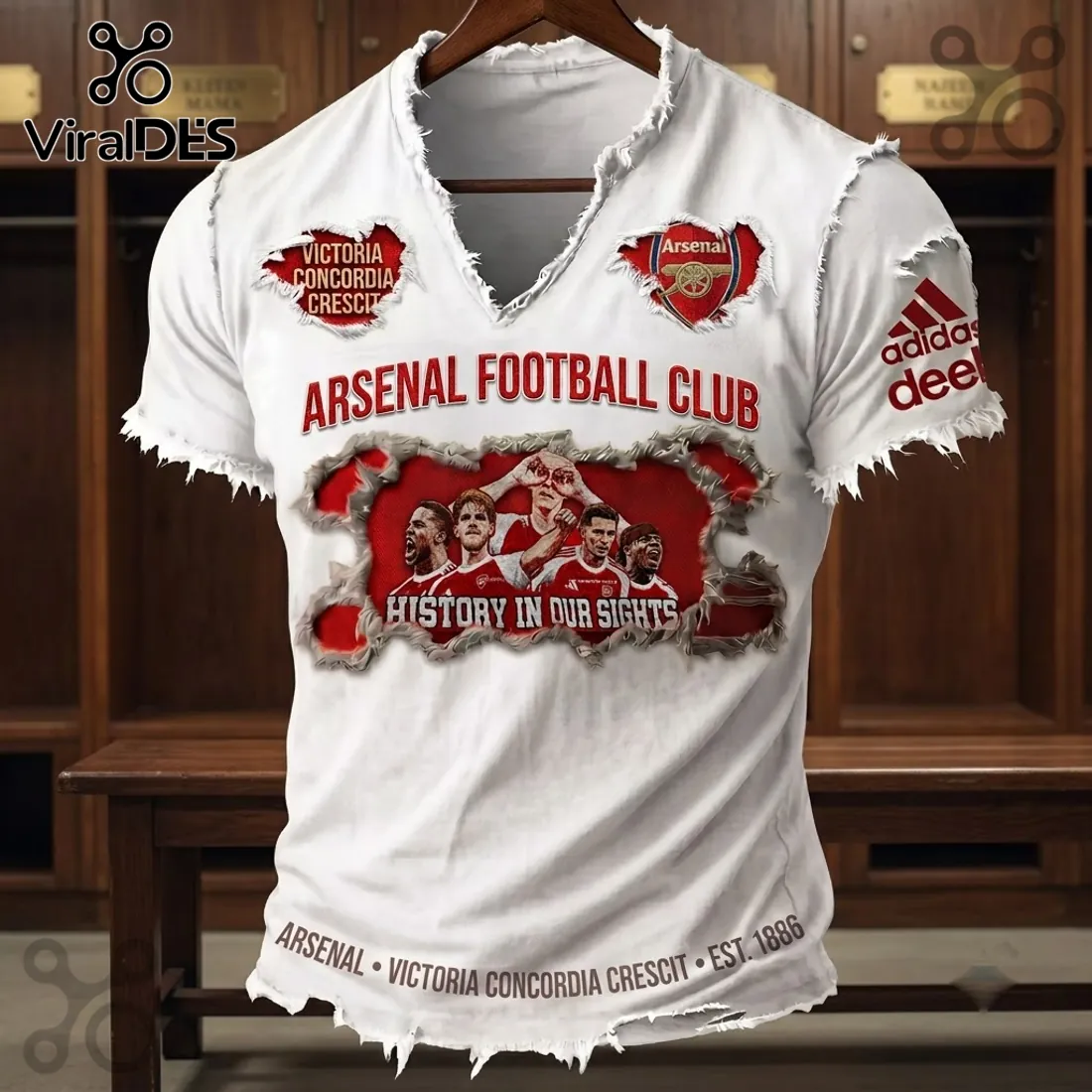 Arsenal Football Club Victoria Concordia Crescit Shirt Arsenal Football Club Victoria Concordia Crescit Shirt