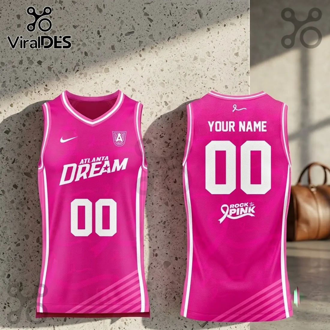 Atlanta Dream Pink Breast Cancer Awareness Basketball Jersey Atlanta Dream Pink Breast Cancer Awareness Basketball Jersey