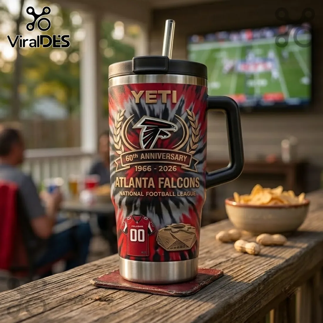Atlanta Falcons 60th Anniversary YETI Tumbler 40oz Atlanta Falcons 60th Anniversary YETI Tumbler 40oz