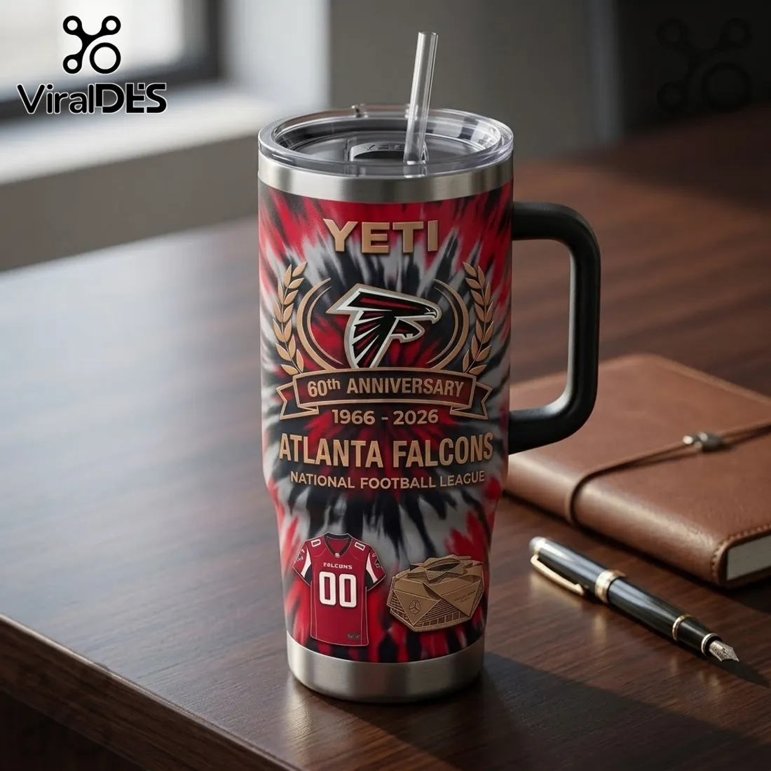 Atlanta Falcons 60th Anniversary YETI Tumbler 40oz Atlanta Falcons 60th Anniversary YETI Tumbler 40oz