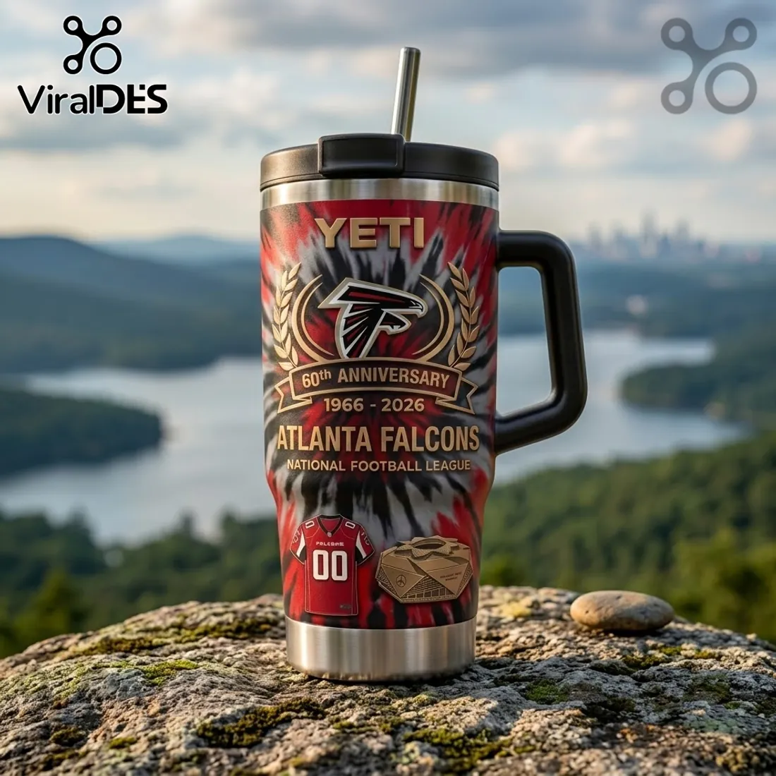 Atlanta Falcons 60th Anniversary YETI Tumbler 40oz Atlanta Falcons 60th Anniversary YETI Tumbler 40oz