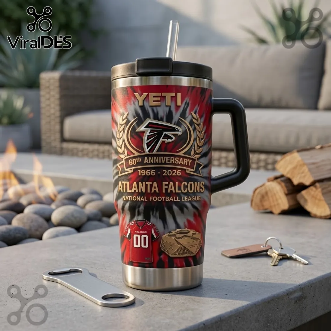 Atlanta Falcons 60th Anniversary YETI Tumbler 40oz Atlanta Falcons 60th Anniversary YETI Tumbler 40oz