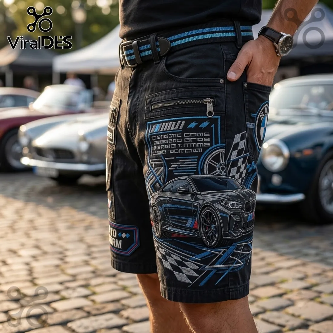 BMW M Performance Black Cargo Shorts BMW M Performance Black Cargo Shorts