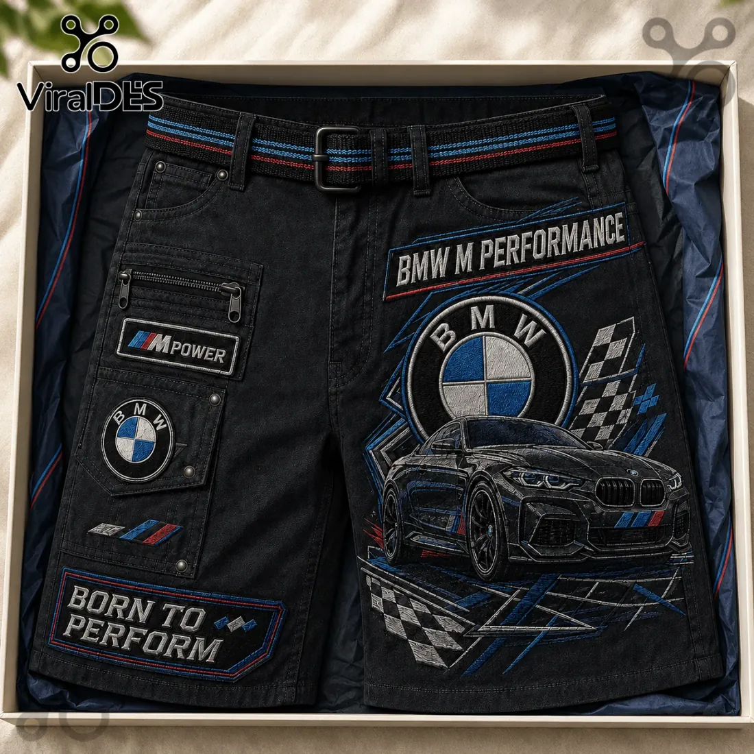 BMW M Performance Black Cargo Shorts BMW M Performance Black Cargo Shorts