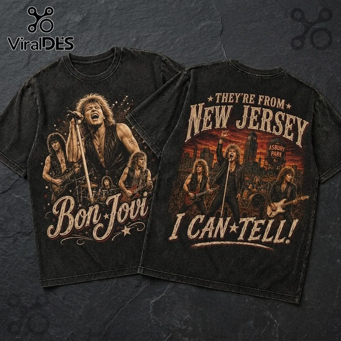Bon Jovi New Jersey Concert Black Shirt Bon Jovi New Jersey Concert Black Shirt